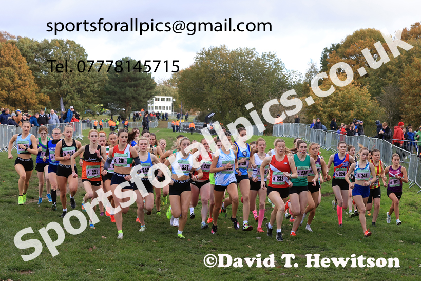 Junior Womens 2025 National Cross Country Relays, Berry Hill Park, Mansfield. Photo: David T. Hewitson/Sports for All Pics